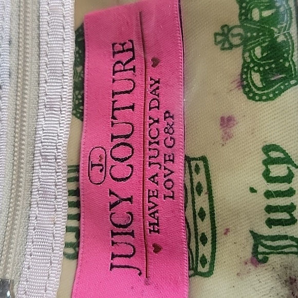 Y2K Juicy Couture Vintage Hot Pink & Green Bathroom Travel Vanity Makeup Case - Picture 8 of 10